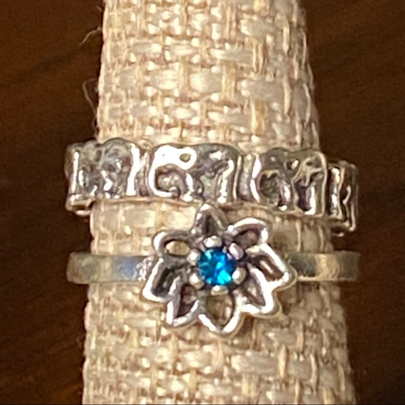 Set of 5 Silver Knuckle Rings - Picture 3 of 5